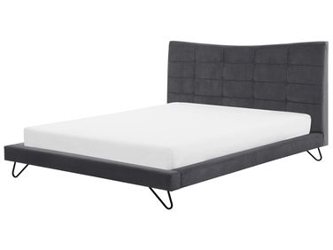 Bed Velvet LANNION 180 x 200 cm (EU Super King) Dark Grey
