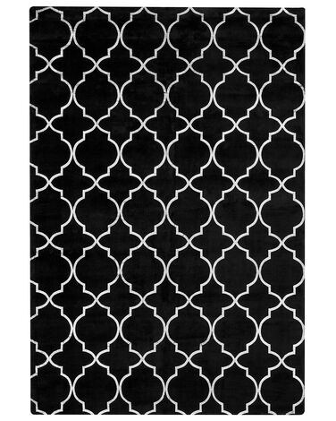Tapis YELKI Noir 140 x 200 cm Soie artificielle
