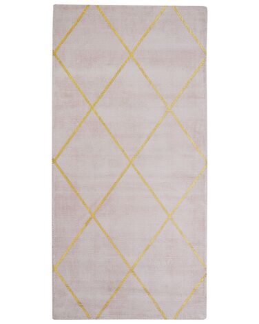 Tapis ATIKE Rose 80 x 150 cm Soie artificielle