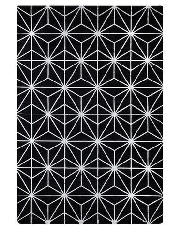 Rug SIBEL Black 160 x 230 cm Viscose