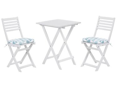 Ensemble bistrot avec coussins Pliant FIJI Acacia Bleu