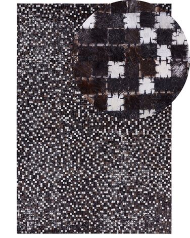 Vloerkleed AKKESE Bruin 160 x 230 cm Leer