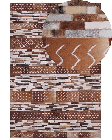 Tapis HEREKLI Marron 160 x 230 cm Cuir