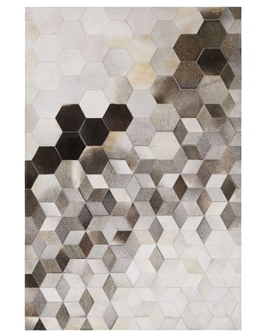 Vloerkleed SASON Beige 160 x 230 cm Leer