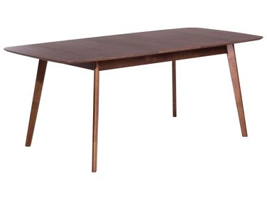 Table de salle à manger extensible MADOX Noyer foncé 150/190 cm 90 cm