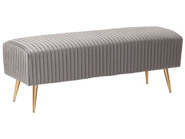 Upholstered Bench PATERSON Velvet Light Grey