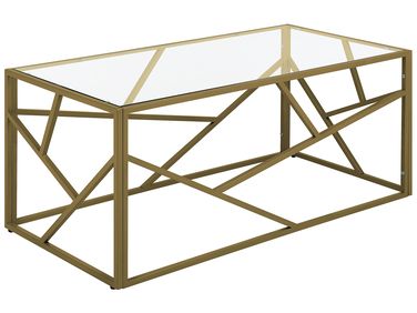 Table basse ORLAND Verre Doré