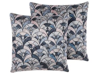 Set van 2 sierkussens KOODAL 45 x 45 cm Meerkleurig geometrisch patroon