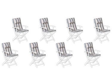 Set of 8 Back/Seat Cushions MAUI 40 x 54 cm Multicolour