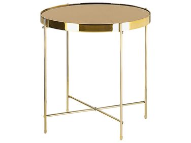 Table d'appoint LUCEA Verre de sécurité Doré