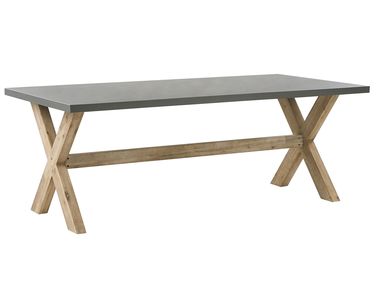 Table de salle à manger de jardin OLBIA 200 cm 100 cm Béton Gris
