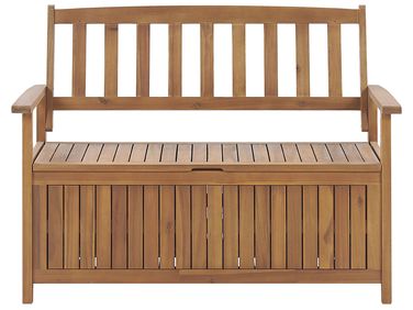 Tuinbank SOVANA 120 cm met opbergruimte Acaciahout Bruin