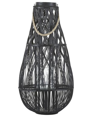 Lantern TONGA Bamboo 77 cm Black