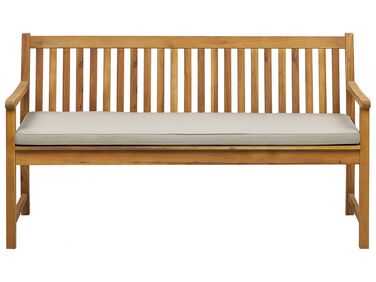 Tuinbank met zitkussen VIVARA 160 cm Gecertificeerd acaciahout Beige