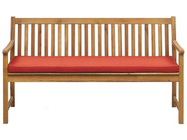 Tuinbank met zitkussen VIVARA 160 cm Gecertificeerd acaciahout Licht essenhout Donkerrood