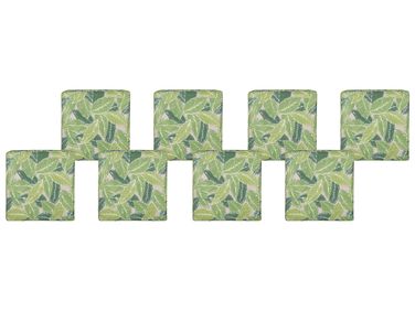 Set van 8 tuinzitkussens SASSARI 46 x 46 cm Lichtgroen