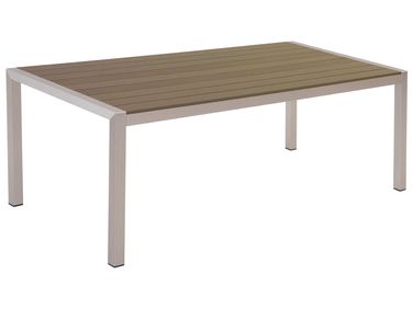 Tuin eettafel VERNIO 180 cm 90 cm Metaal Bruin