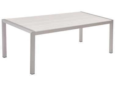 Tuin eettafel VERNIO 180 cm 90 cm Metaal Wit