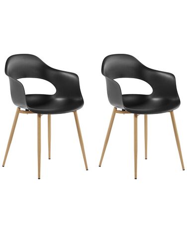 Set of 2 Dining Chairs UTICA Black