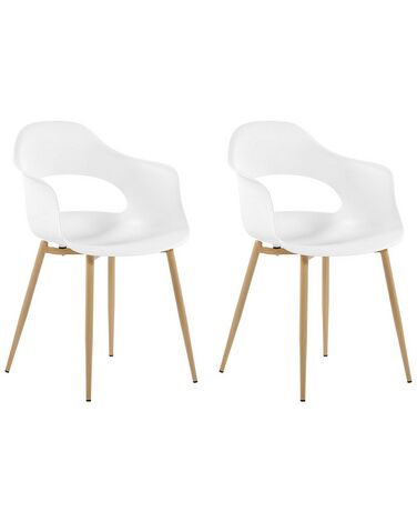 Set of 2 Dining Chairs UTICA White