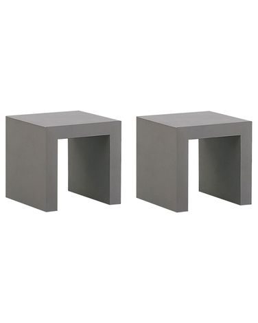 Set van 2 tuinstoelen TARANTO Beton Grijs