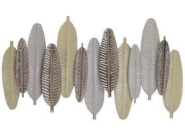 Wall Decor Feather ANTIMONY Metal 37 cm Silver