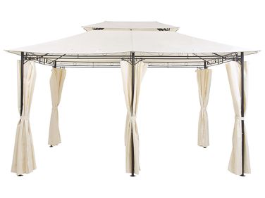 Tonnelle de jardin COLOS Métal 400 cm 300 cm Beige