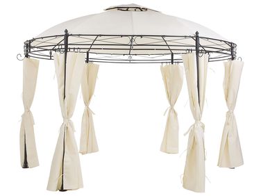 Tonnelle de jardin SAFARA Métal 368 cm 368 cm Beige