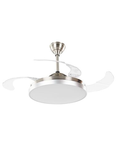 Ventilateur de plafond avec lampe IBAR Avec télécommande LED Transparent