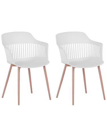 Set of 2 Dining Chairs BERECA White