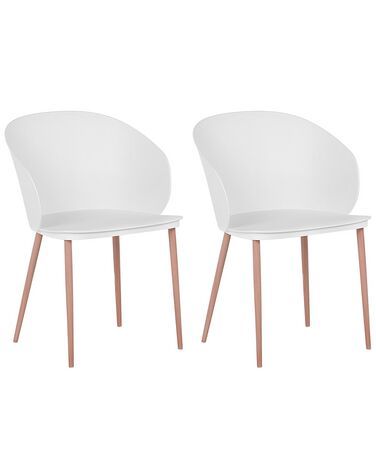 Set of 2 Dining Chairs BLAYKEE White