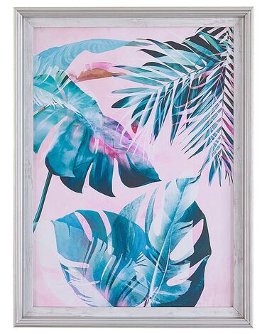 Ingelijste afbeelding AGENA Bloemen motief 30 x 40 cm Blauw