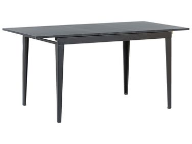 Table de salle à manger extensible NORLEY Noir 120/160 cm 80 cm