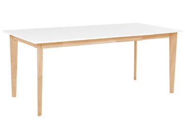 Table de salle à manger extensible SOLA Blanc 140/180 cm 90 cm