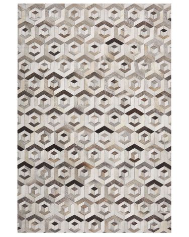Vloerkleed TAVAK Beige 160 x 230 cm Leer