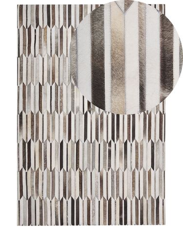 Tapis KULALAR Beige 140 x 200 cm Cuir