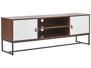 TV-meubel NUEVA Donkerbruin/wit