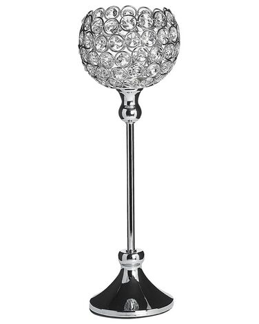 Candle Holder ESTERNAY Metal 27 cm Silver