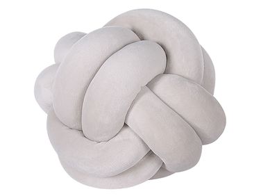 Throw Cushion MALNI Velvet 20 x 20 cm Light Grey Solid