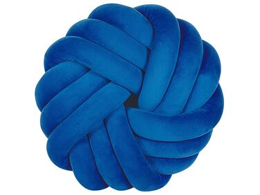 Sierkussen AKOLA Fluweel 30 x 30 cm Blauw effen