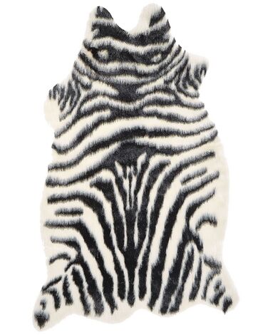 Faux Fur Rug NAMBUNG White Black 60 x 90 cm