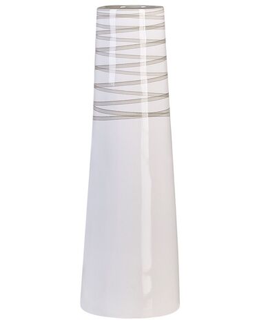 Vase décoratif TARRAGONA Céramique 57 cm Blanc