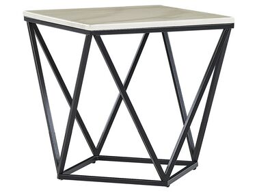 Table d'appoint MALIBU Marbre/noir