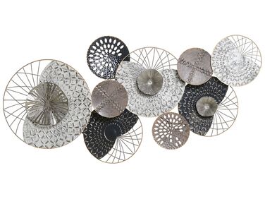 Wall Decor CESIUM Metal 58 cm Silver