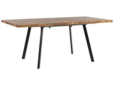 Table de salle à manger extensible HARLOW Marron foncé 140/180 cm 90 cm