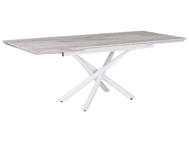 Table de salle à manger extensible MOIRA Blanc 160/200 cm 90 cm