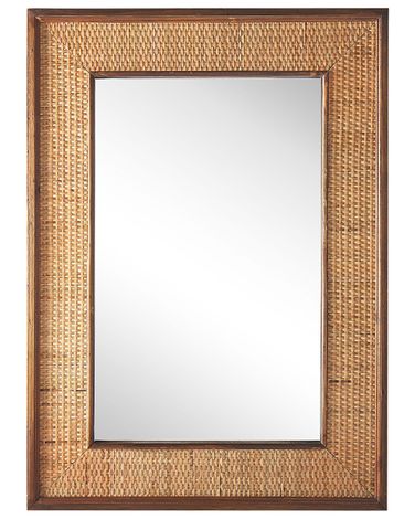 Wandspiegel IGUALA 54 cm 74 cm Bamboe Natuurlijk essenhout