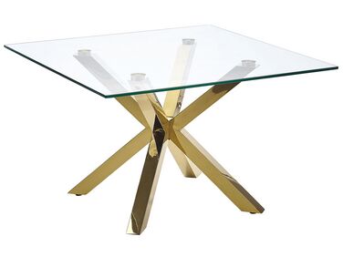 Table basse STARLIGHT Verre de sécurité Doré