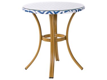 Bistrotafel RIFREDDO 70 cm 70 cm Veiligheidsglas Blauw