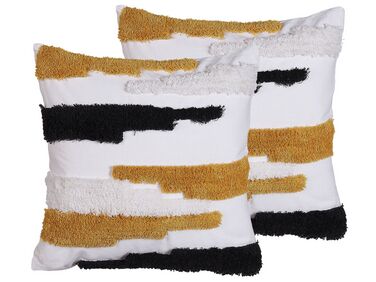 Set van 2 sierkussens MONARDA 45 x 45 cm Meerkleurig abstract patroon